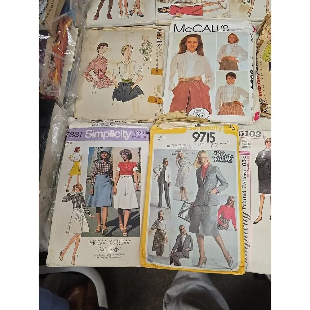 Lot Vtg Simplicity‎ McCall's Butterick Shirt Dress Jacket Womans Sewing Patterns